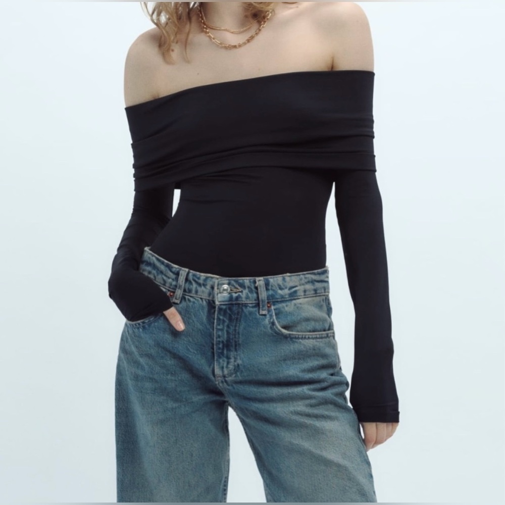 Zara Polyamide Off Shoulder Bodysuit